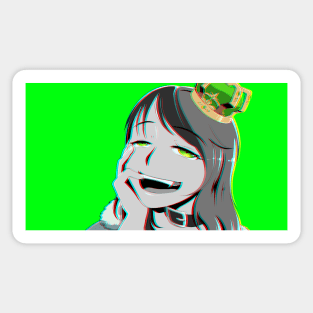 Hitori - You Are King Green CLEAN;GLITCH Sticker